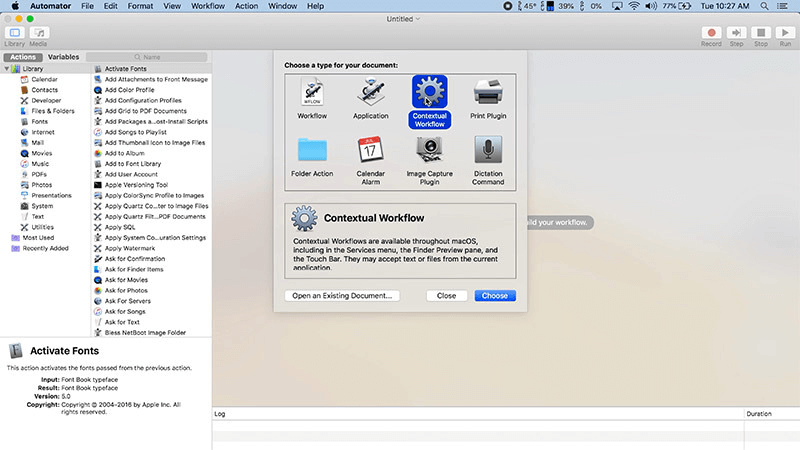 How to create custom Quick Actions in Mojave-3