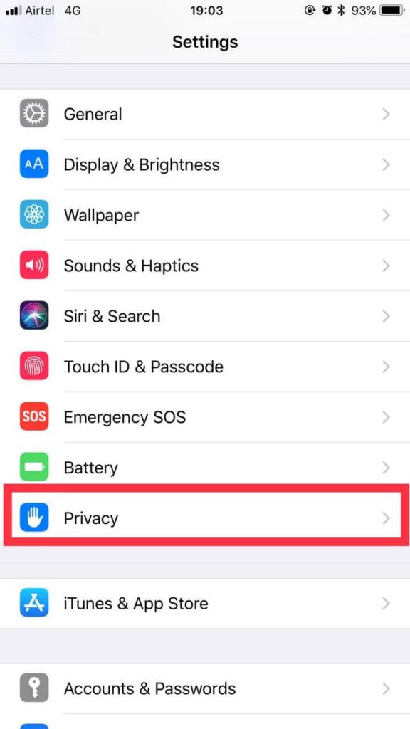 Settings app