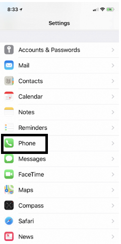 home screen