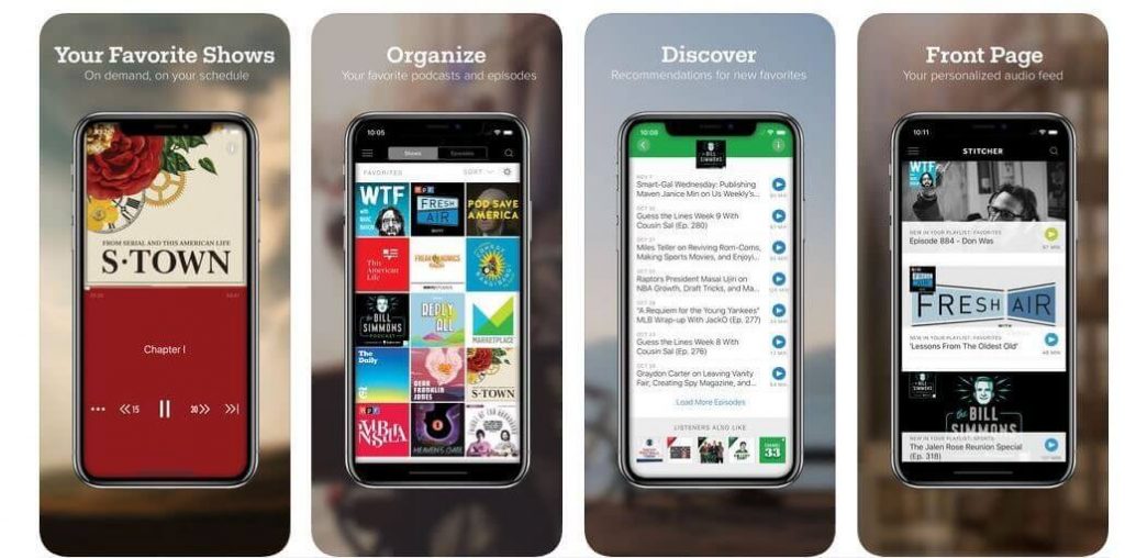 Stitcher radio- podcasting app for iphone