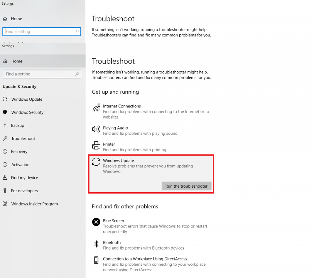 Try running Windows Update Troubleshooter-3