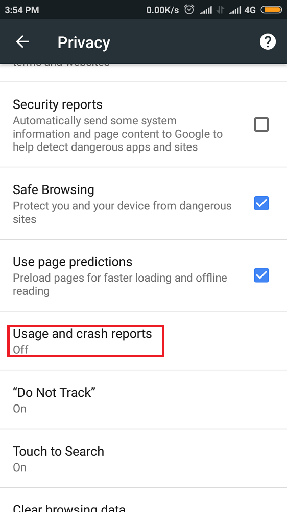 Turn Off Usage Reports-1