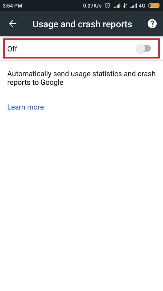 Turn Off Usage Reports-2
