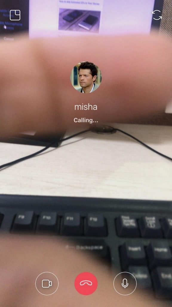 Beginning a Video Chat