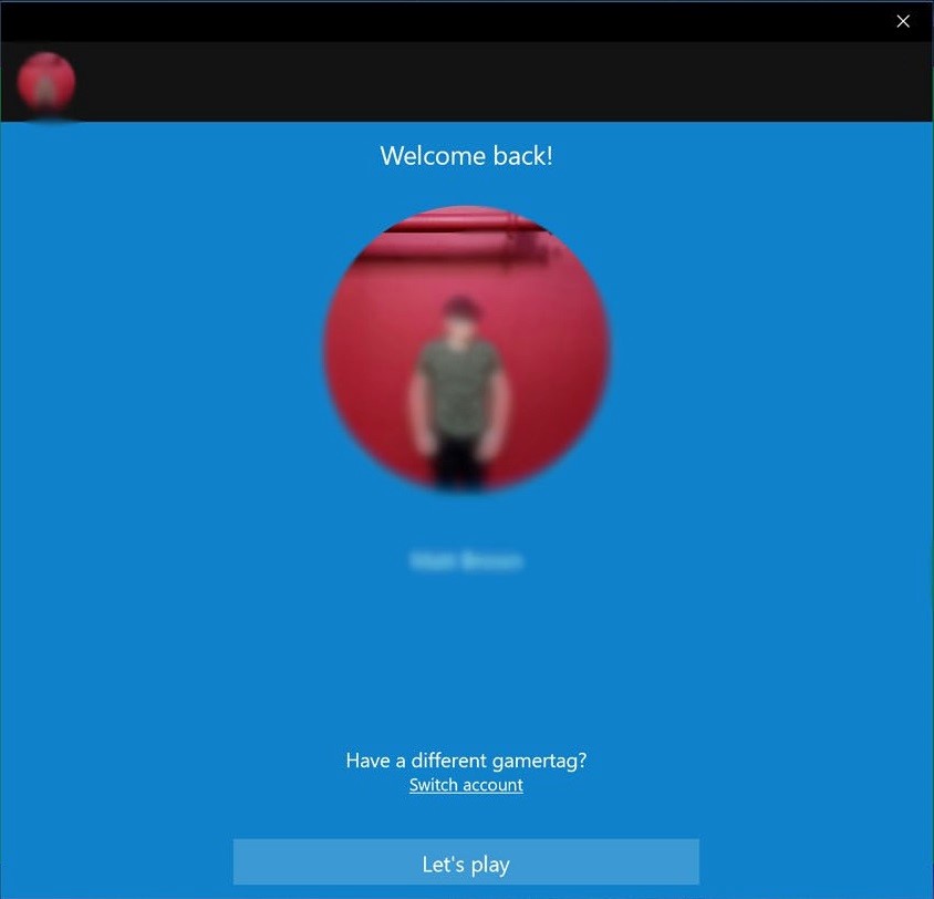 first time on xbox windows 10