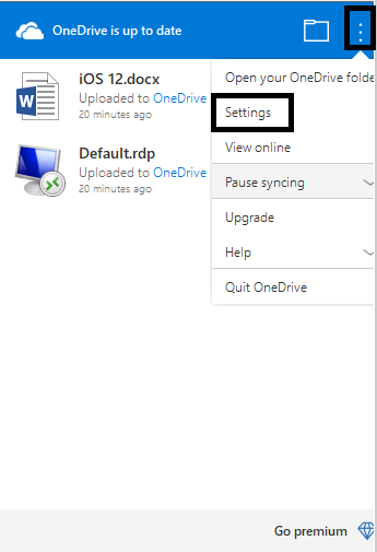 setting up one drive