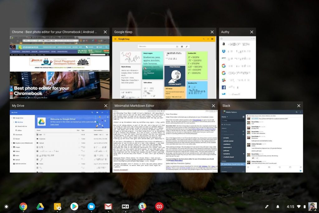see all active apps