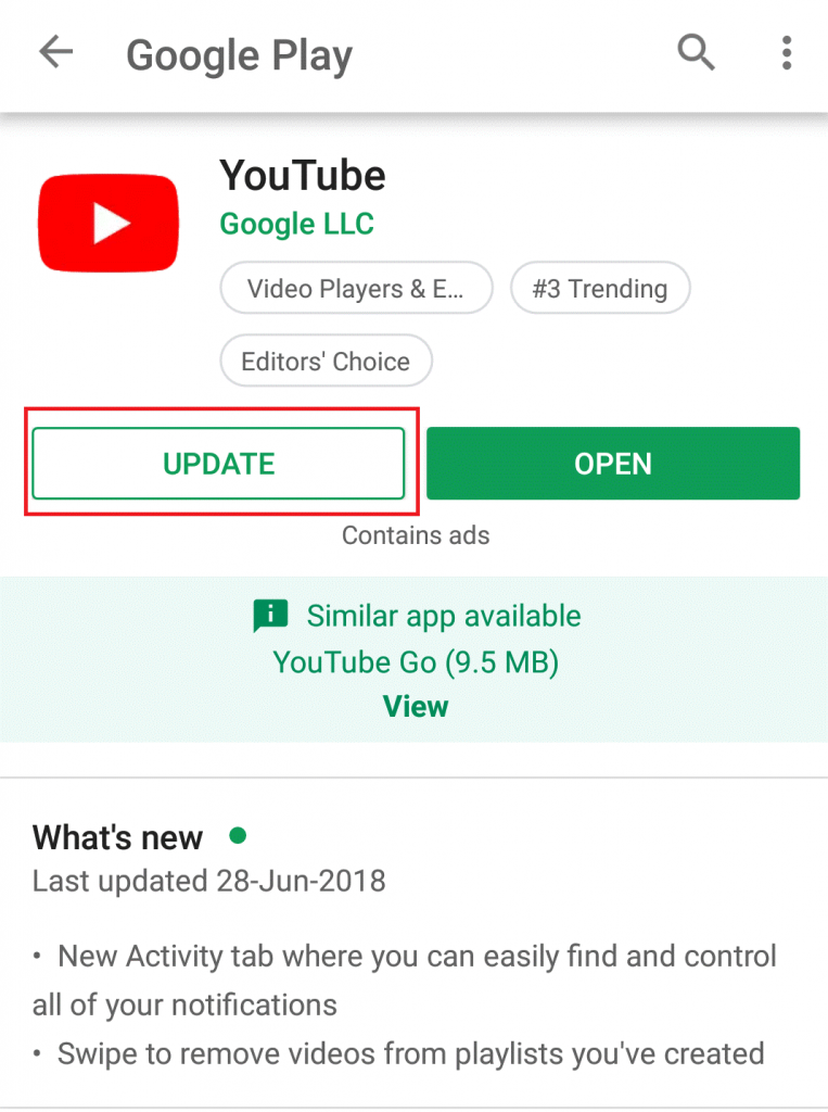 youtube google app