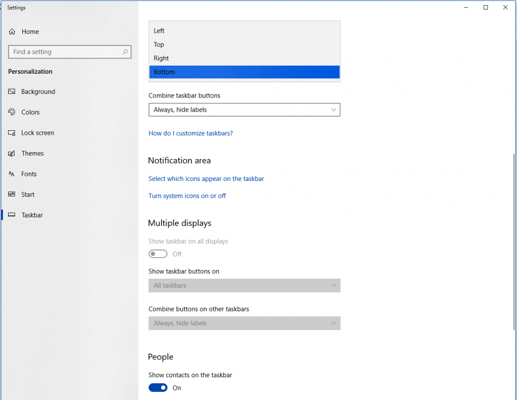 change the position of taskbar-2