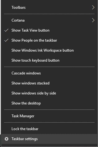 Change The Position Of Taskbar