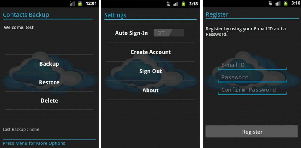 Contacts Backup