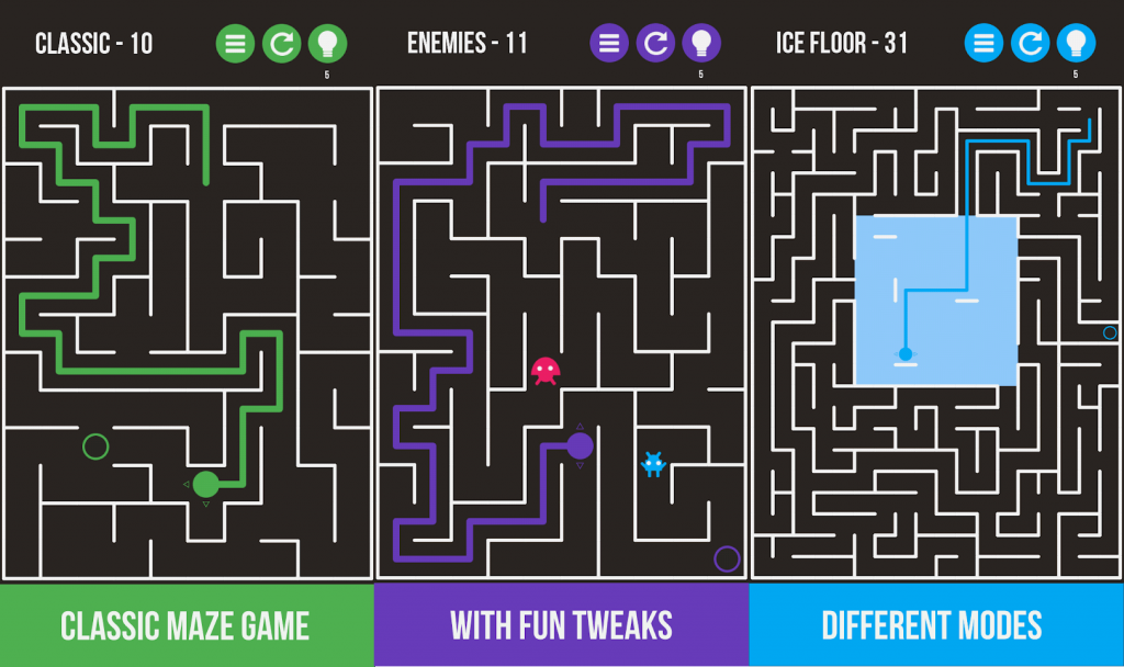 Mazes & More puzzle game