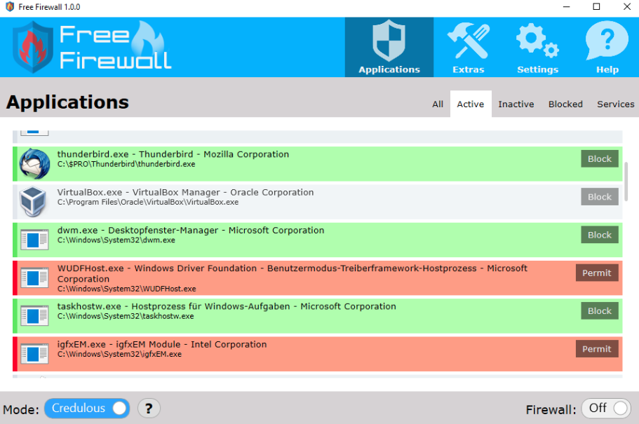 Как настроить evorim free firewall