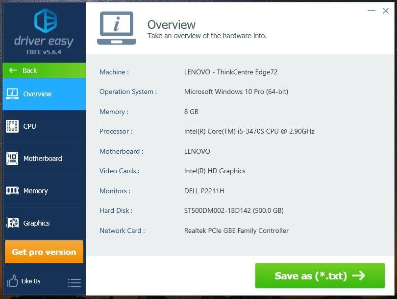 Hardware info