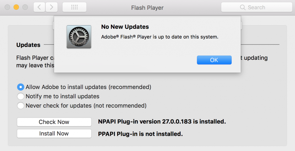 about flash player version check