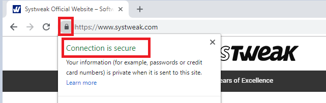 connection is secure on website