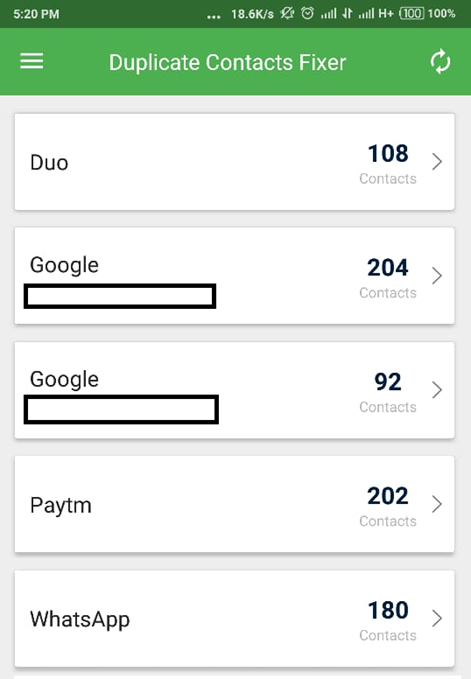 manage duplicate contact