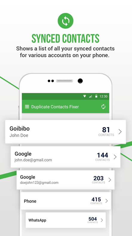 synced contact in duplicate contact fixer