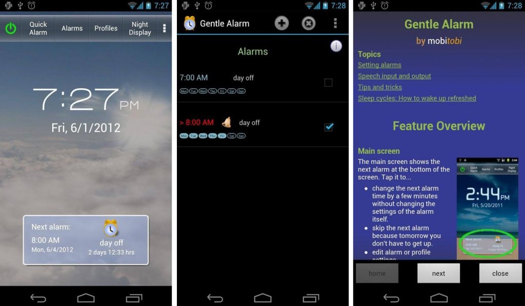 Gentle Alarm- alarm app for android
