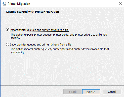 Printer migration
