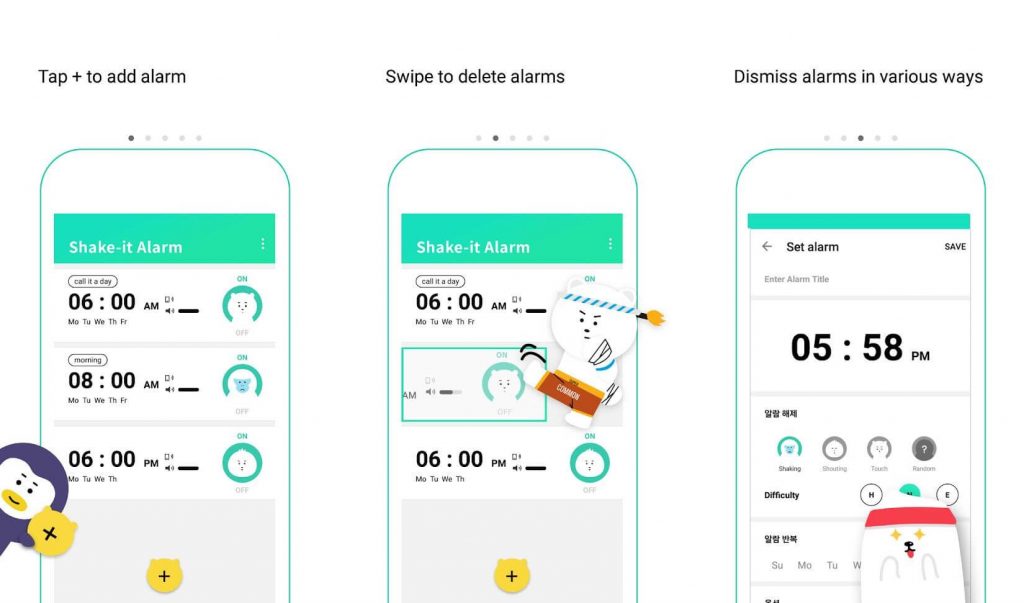 Shake-it Alarm - android clock app