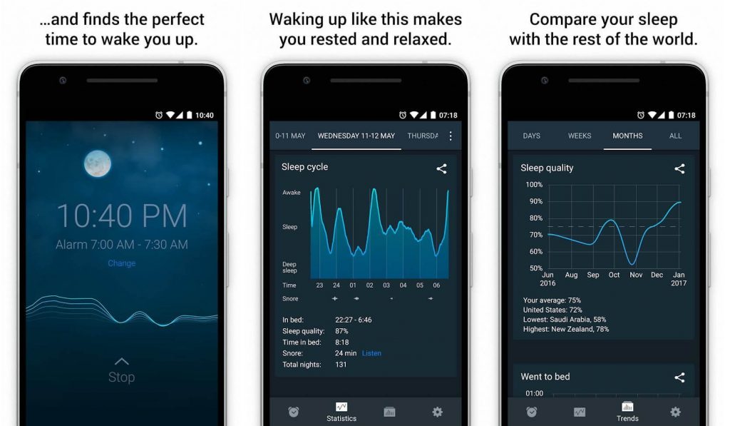 Sleep Cycle alarm clock - app for android