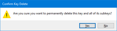confirm key delete
