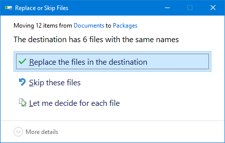 replace file