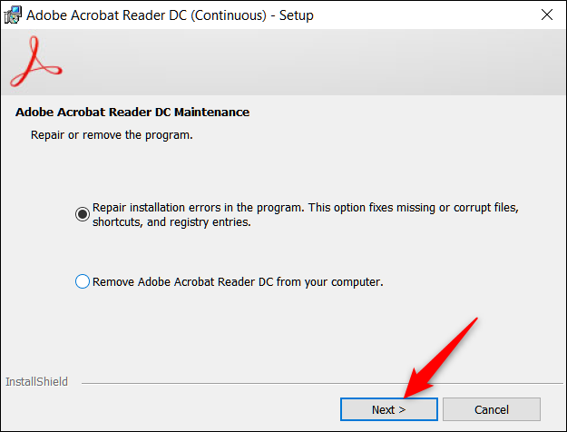 via setting app- Repair a Program on Windows 10-2