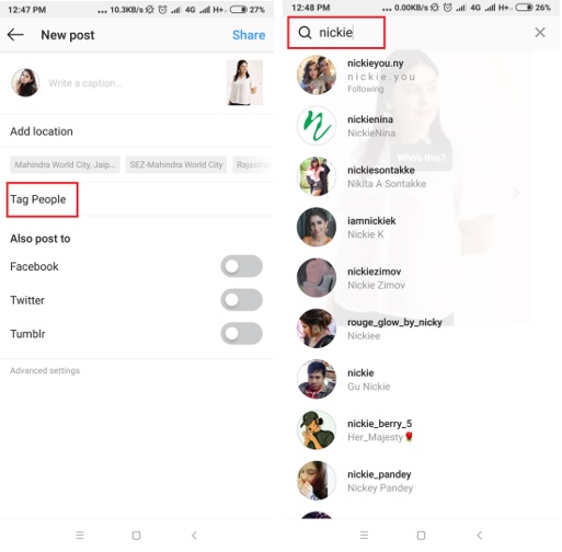 How to tag someone on Instagram