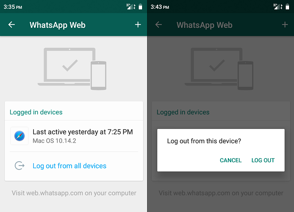 Log Out from All Devices