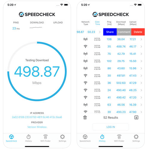 internet speed test app for iphone