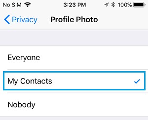WhatsApp profile Safety