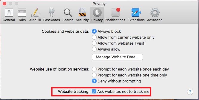 website tracking