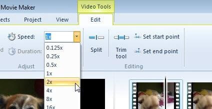 how to speed up videos in windows movie maker 2019