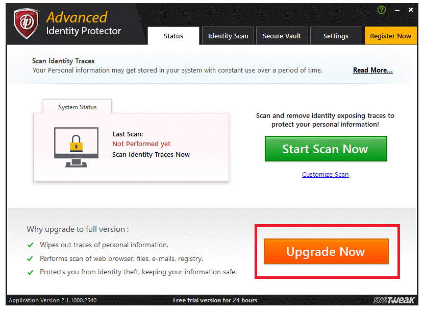 Features of Advanced Identity Protector