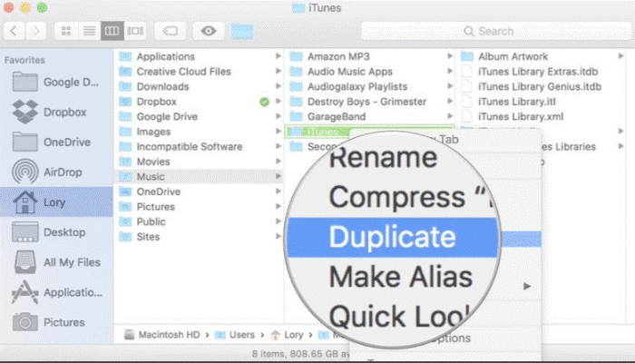 How to Create A Temporary Backup of Your iTunes Library step-5