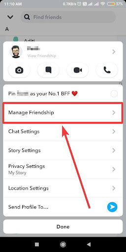 Manage Friendship