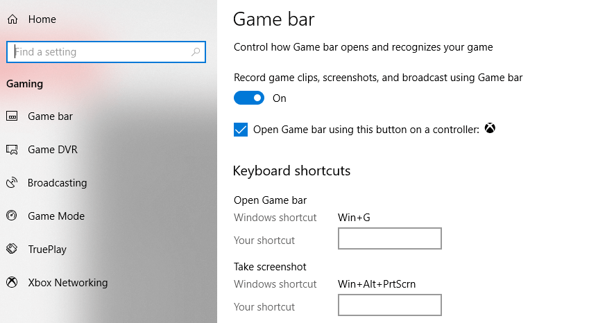 Game Bar
