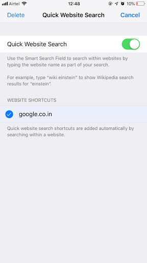 Quick Website Search Shortcuts