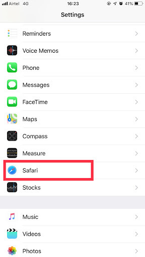 Safari browser