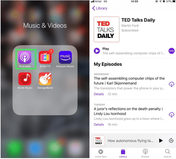 Watch A Video Podcast In Podcasts App on iPad or iPhone