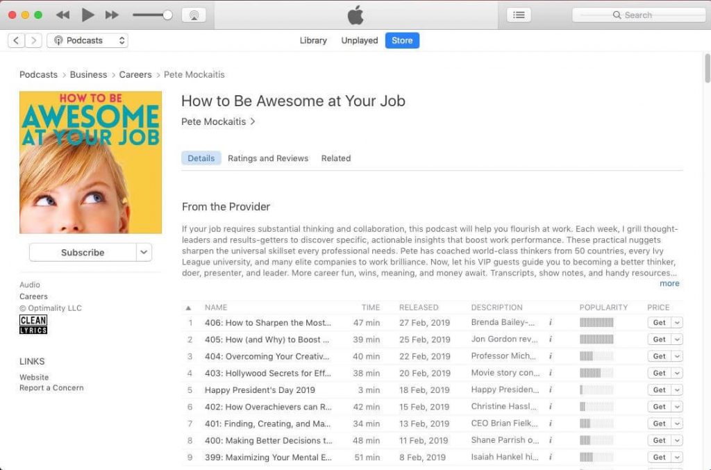 Watch A Video Podcast In iTunes On Mac step-4