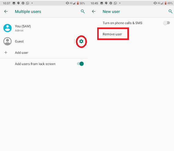 how to delete user-2