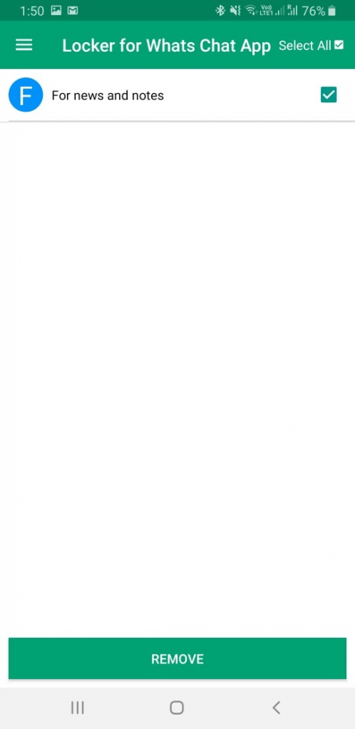 remove the chat from locker for whatschat app