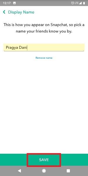 snapcaht username changed