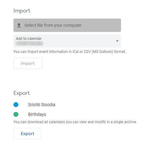 steps to transfer calander entities to android