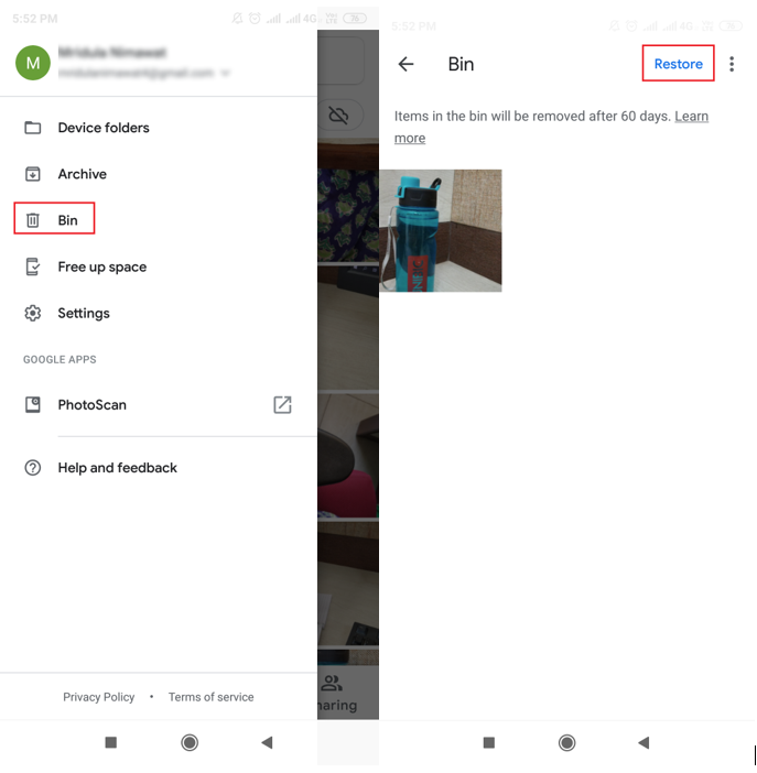 Recover Deleted Photos From Google Photos