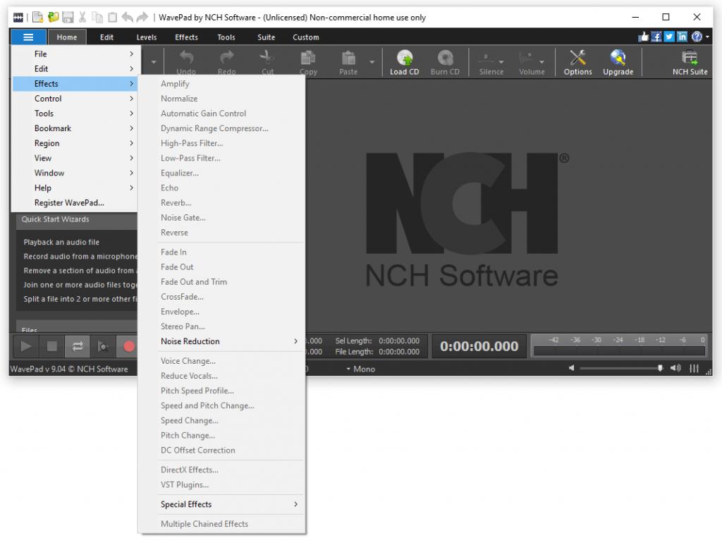 Edit and Effect Options