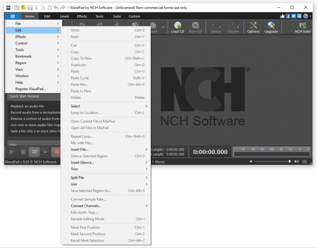 Edit and Effect Options